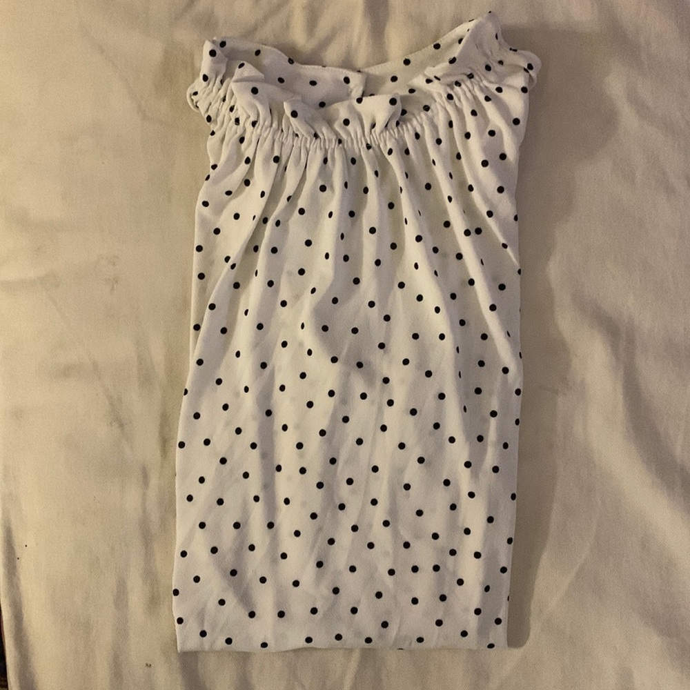 Adriana Papell polka dotted shirt
